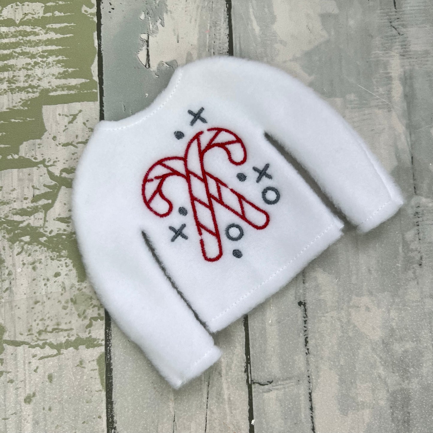 Doodle Candy Cane Elf Sweater