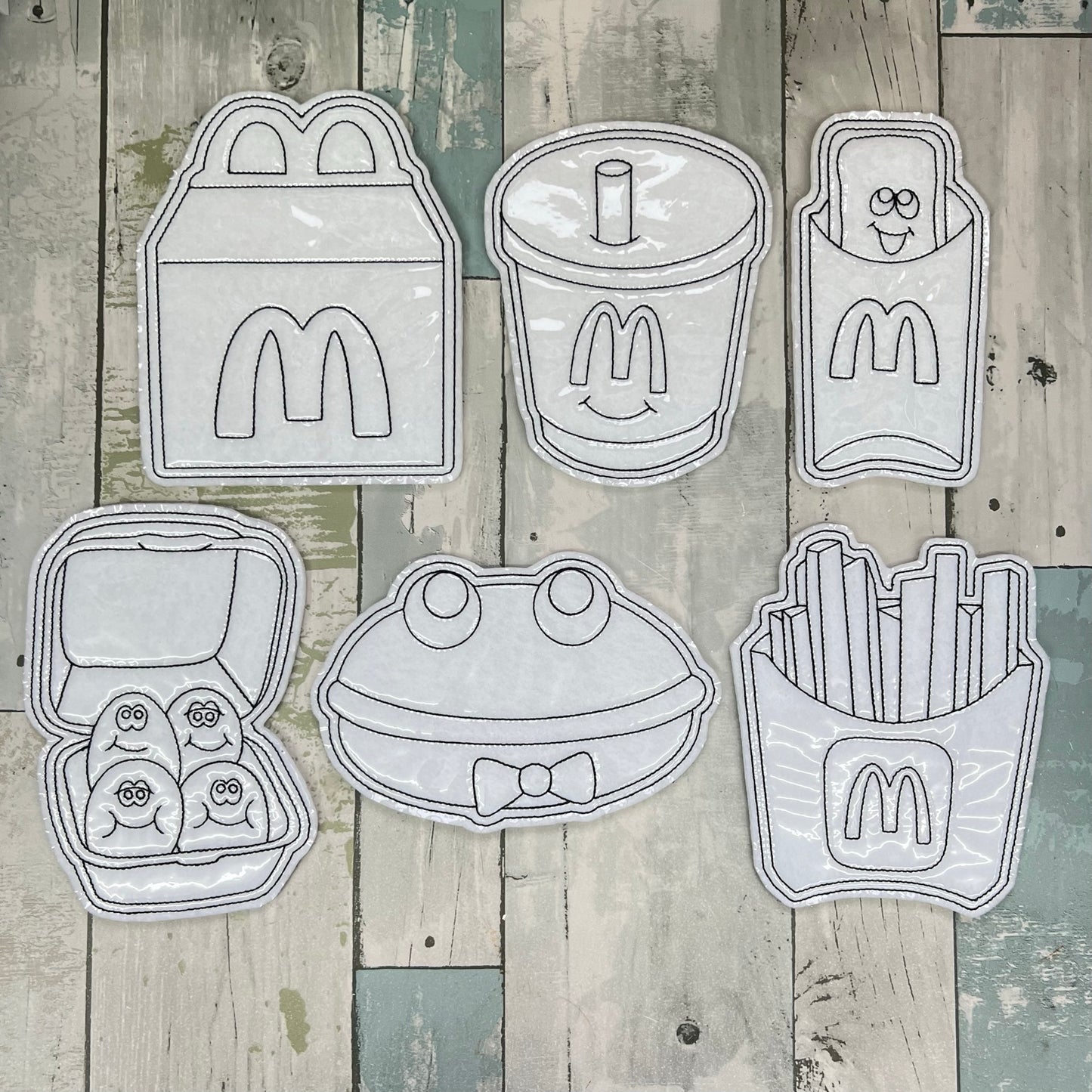 Playful Fast‑Food Treats Colouring Dolls