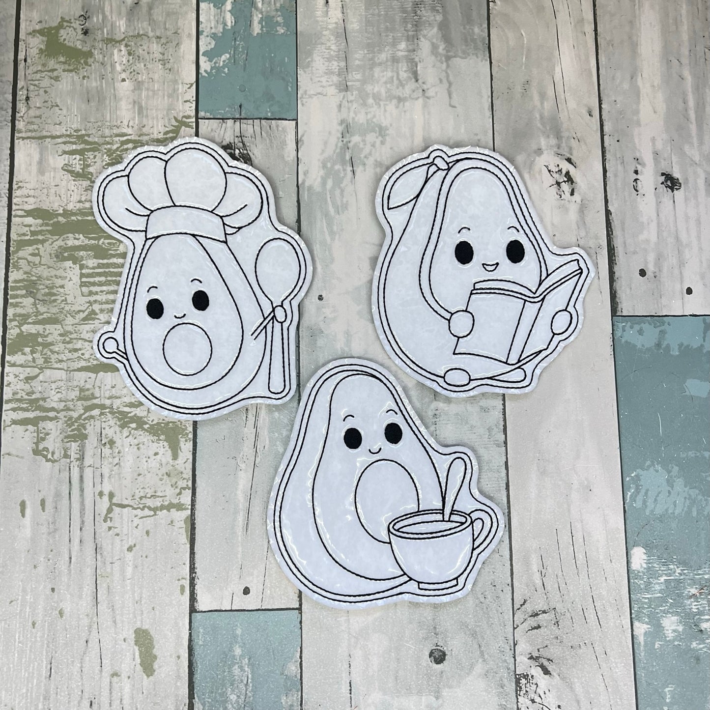 Avocado Set 1 Colouring Dolls