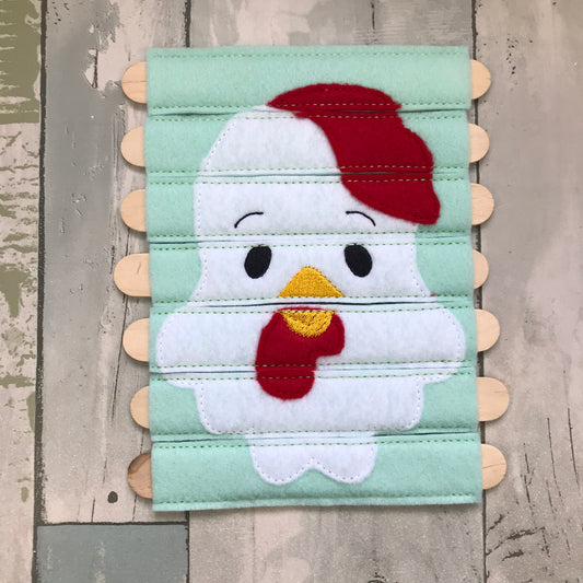 Chicken Stick Felt Puzzle