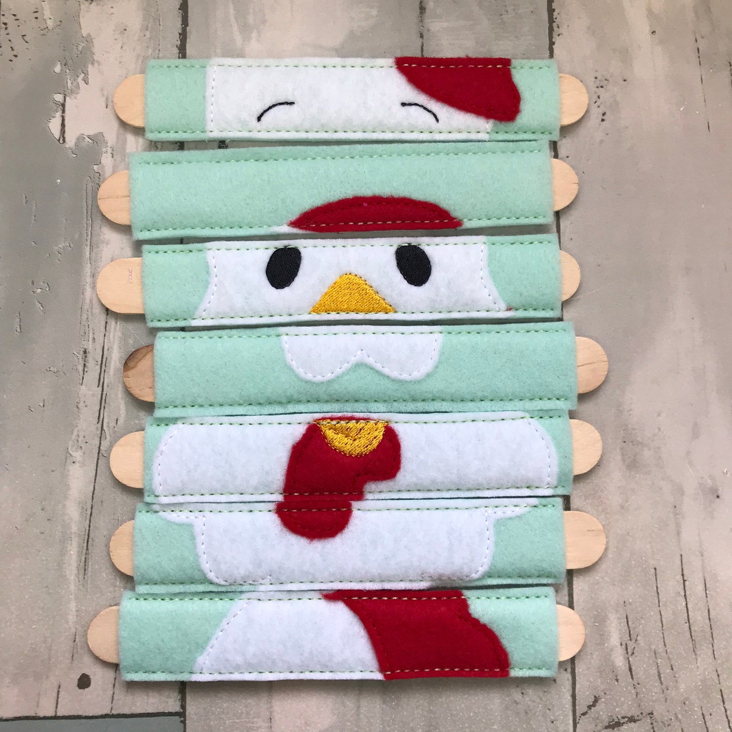 Chicken Stick Felt Puzzle