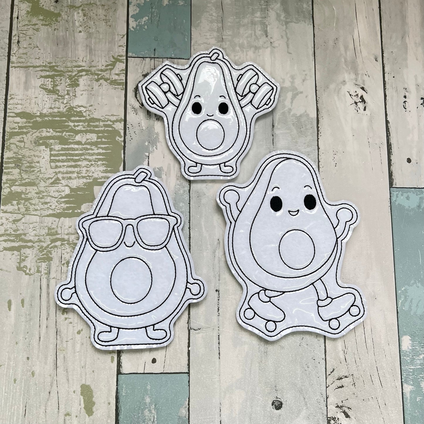 Avocado Set 2 Colouring Dolls