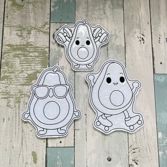 Avocado Set 2 Colouring Dolls