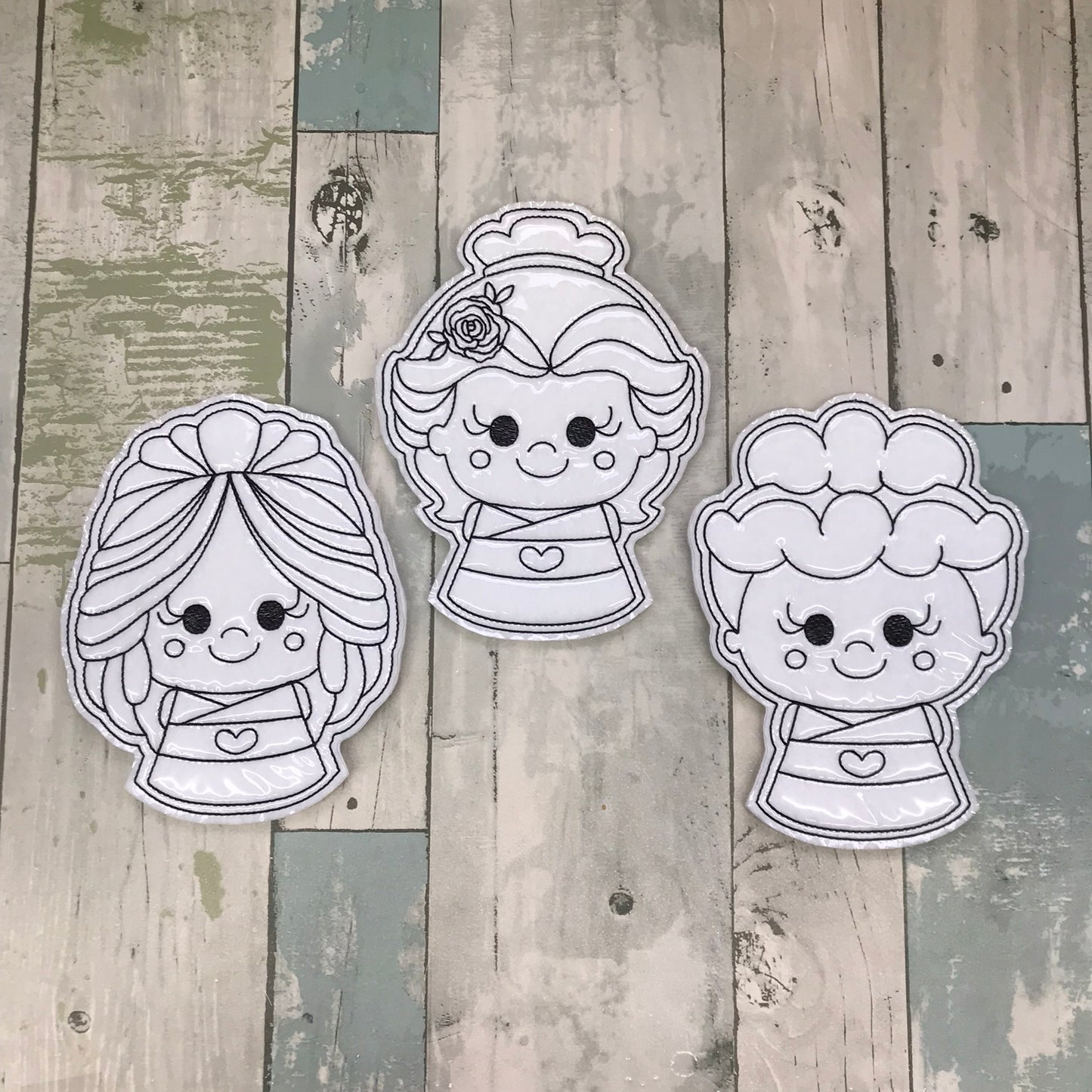 Princess Set 6 Colouring Dolls