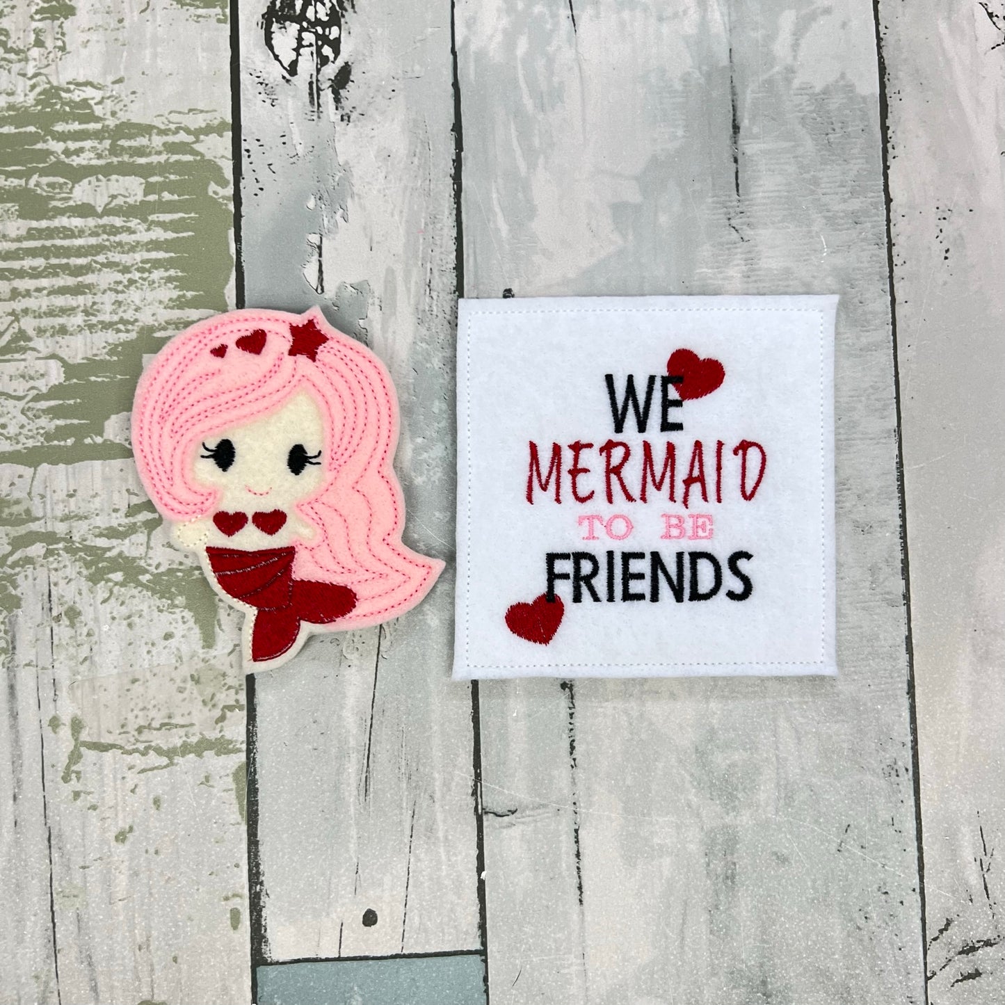 Mermaid Felt Finger Puppet with Pouch