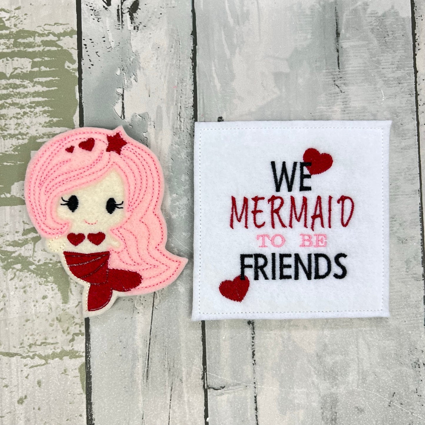 Mermaid Felt Finger Puppet with Pouch