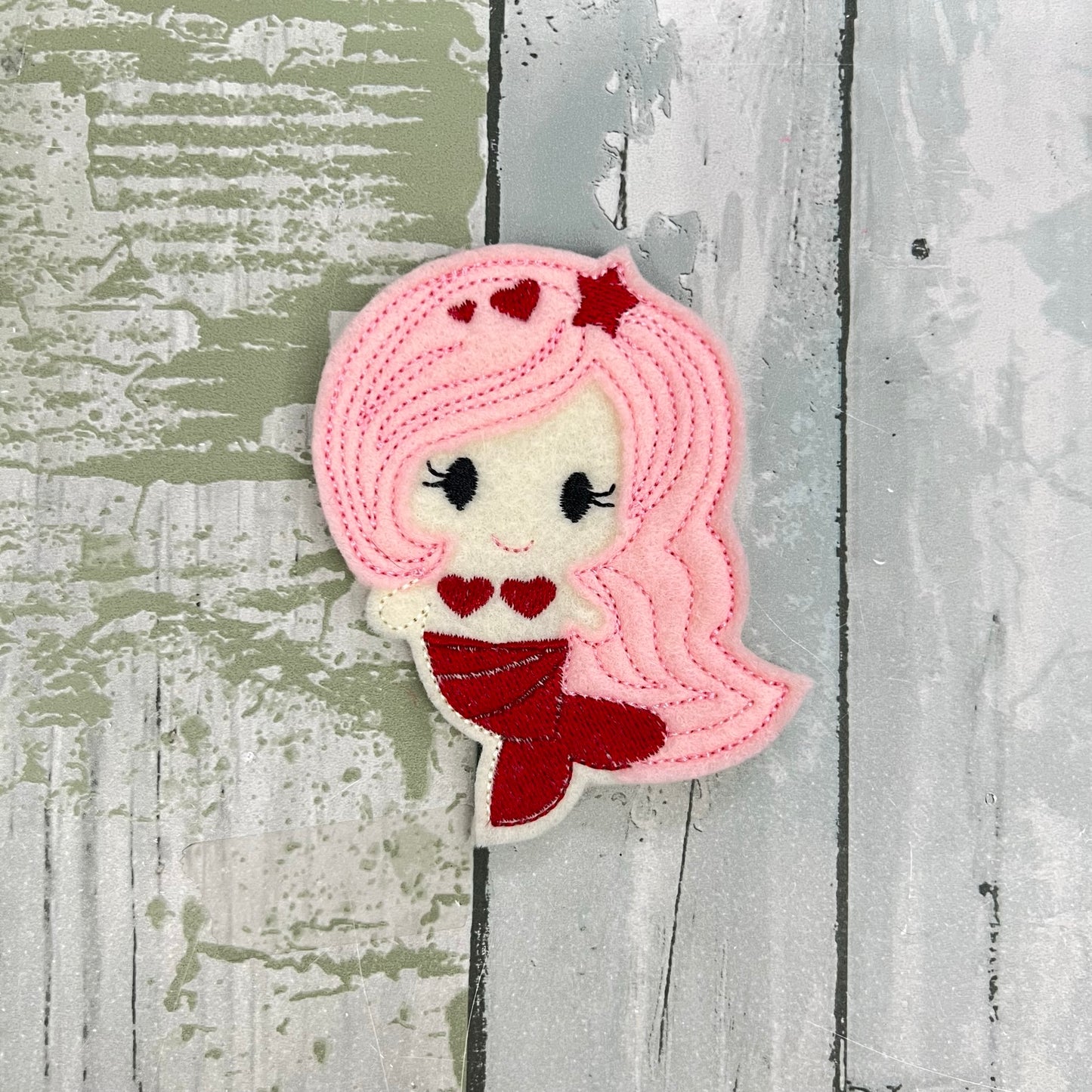 Mermaid Felt Finger Puppet with Pouch