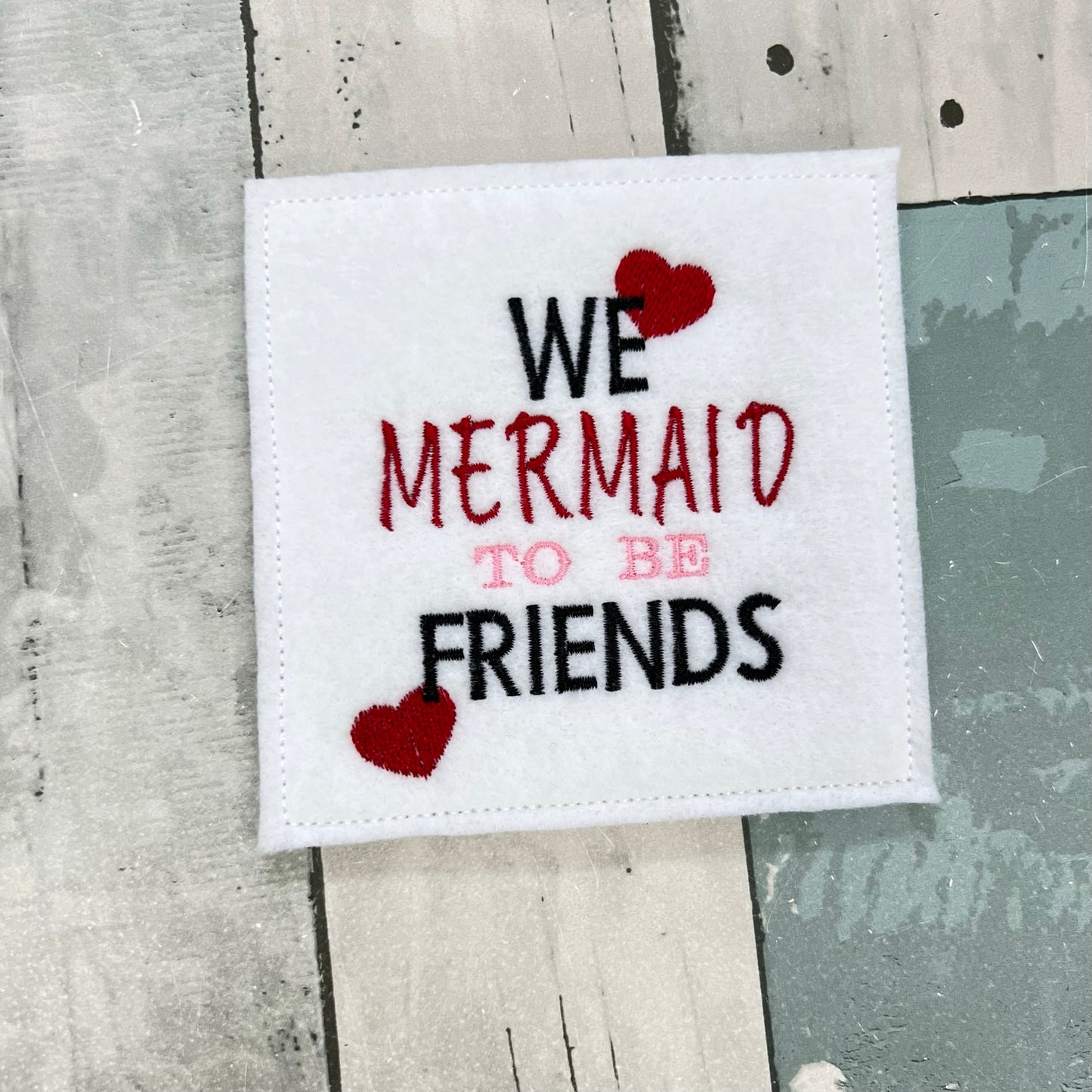 Mermaid Felt Finger Puppet with Pouch