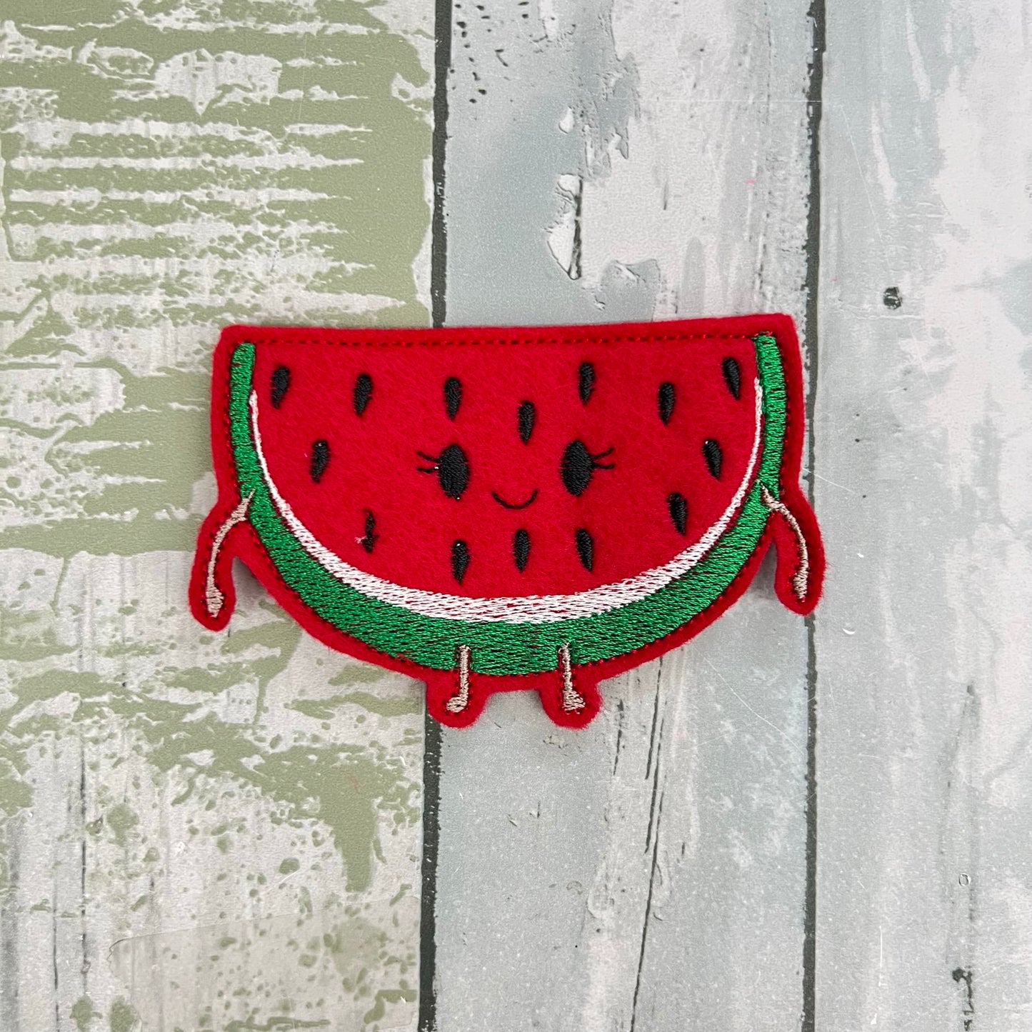 Watermelon Felt Finger Puppet with Pouch