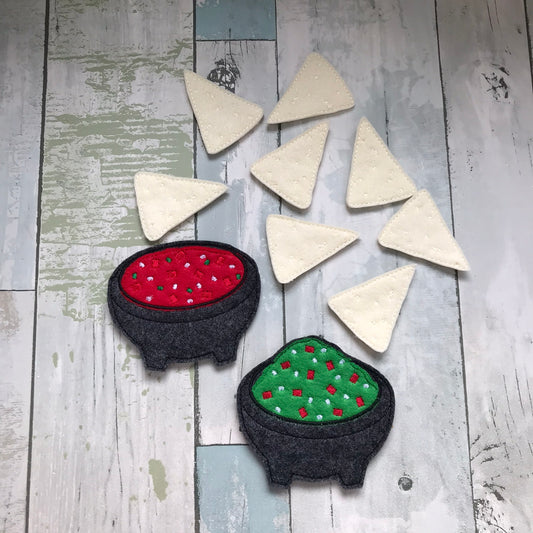 Chips and Salsa Felt Play Food