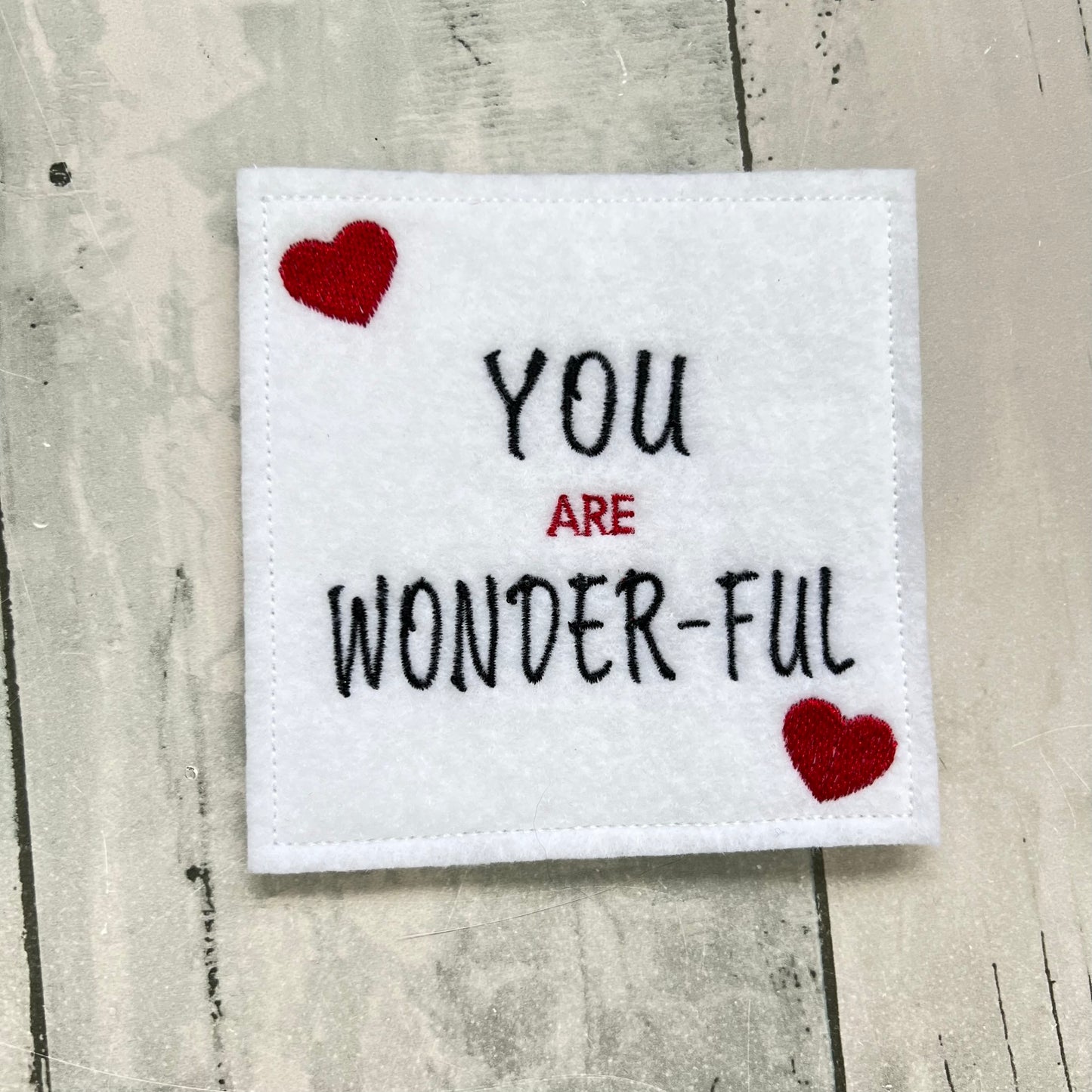 You Are Awesome Felt Finger Puppet with Pouch