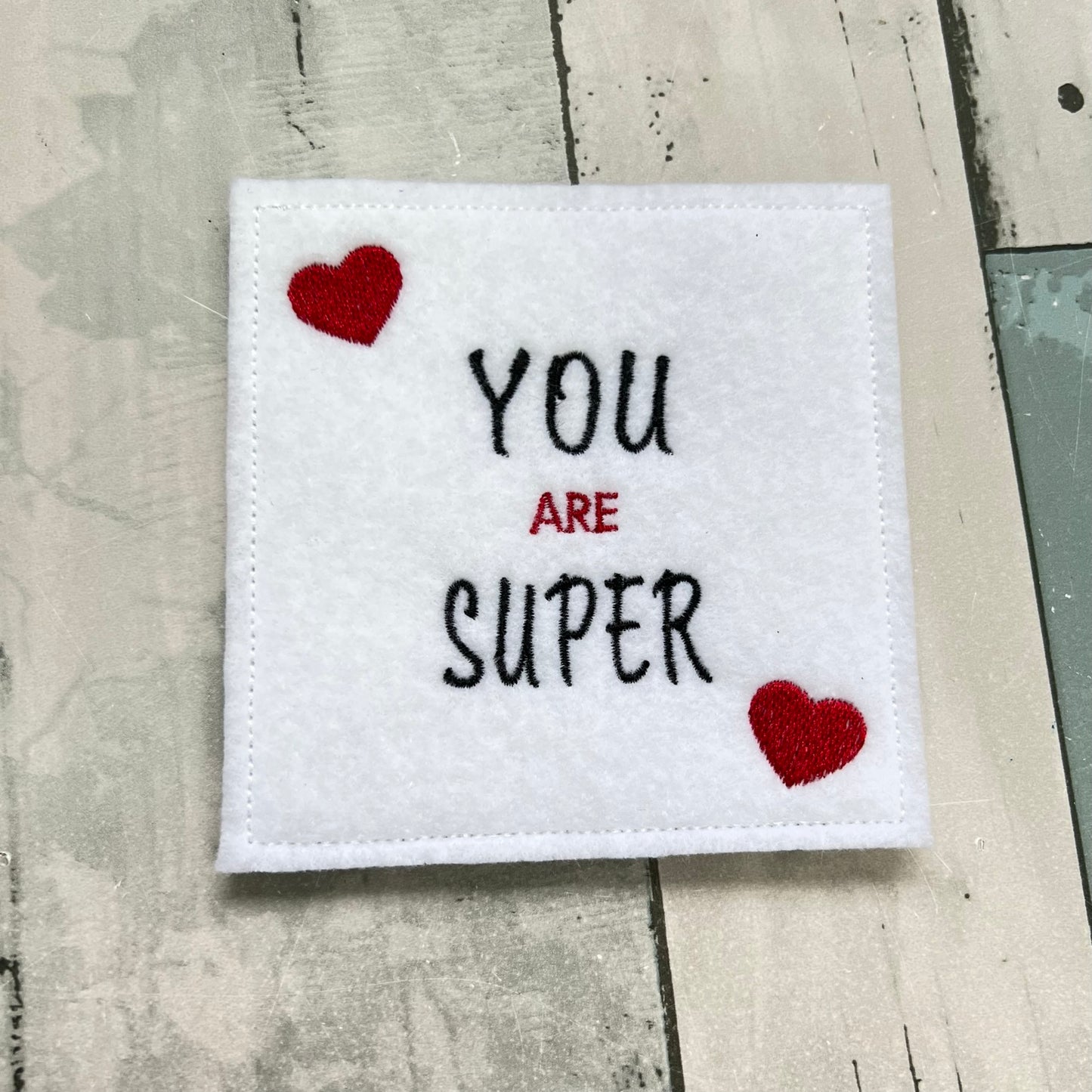 You Are Awesome Felt Finger Puppet with Pouch