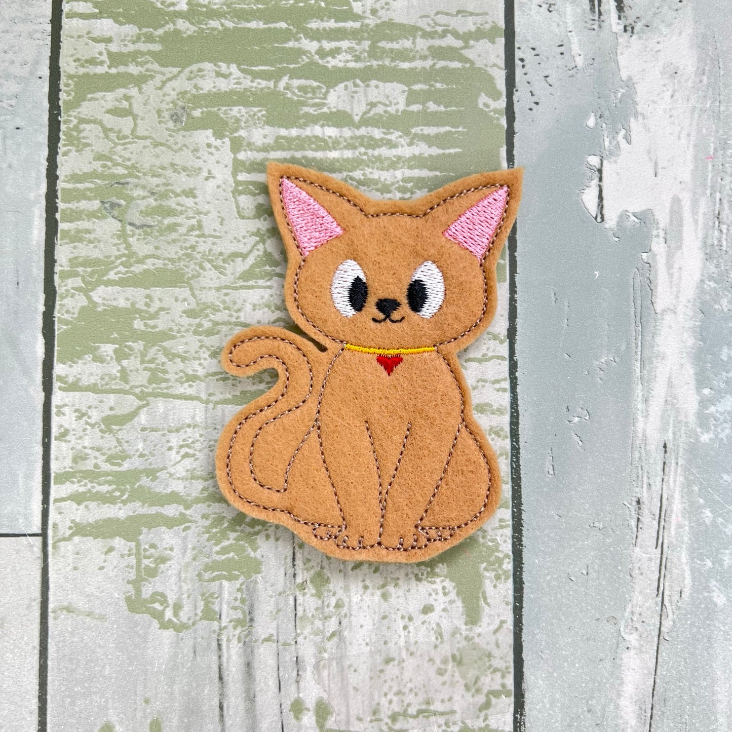 Cat Felt Finger Puppet with Pouch