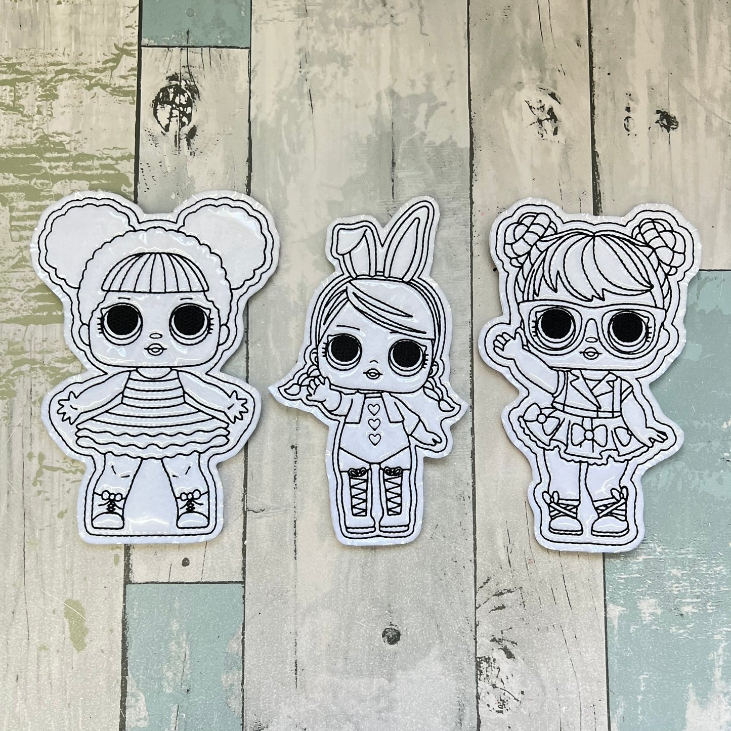 Happy Girls Set #1 Colouring Dolls