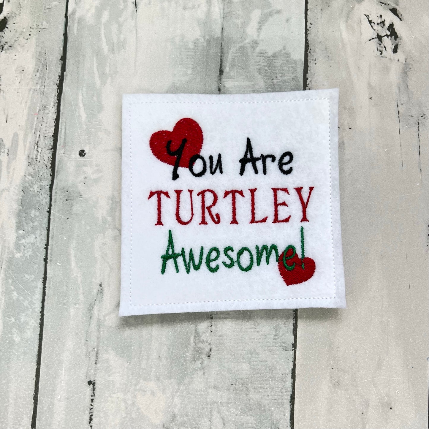 Turtle Felt Finger Puppet with Pouch