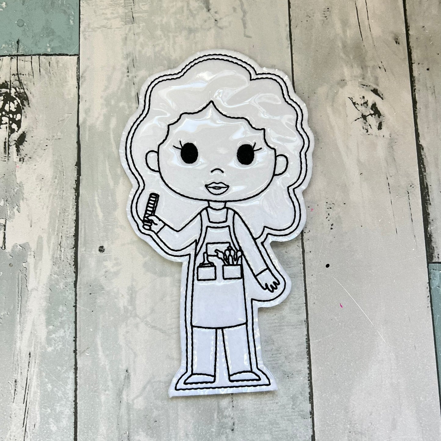 Barber Shop Colouring Dolls