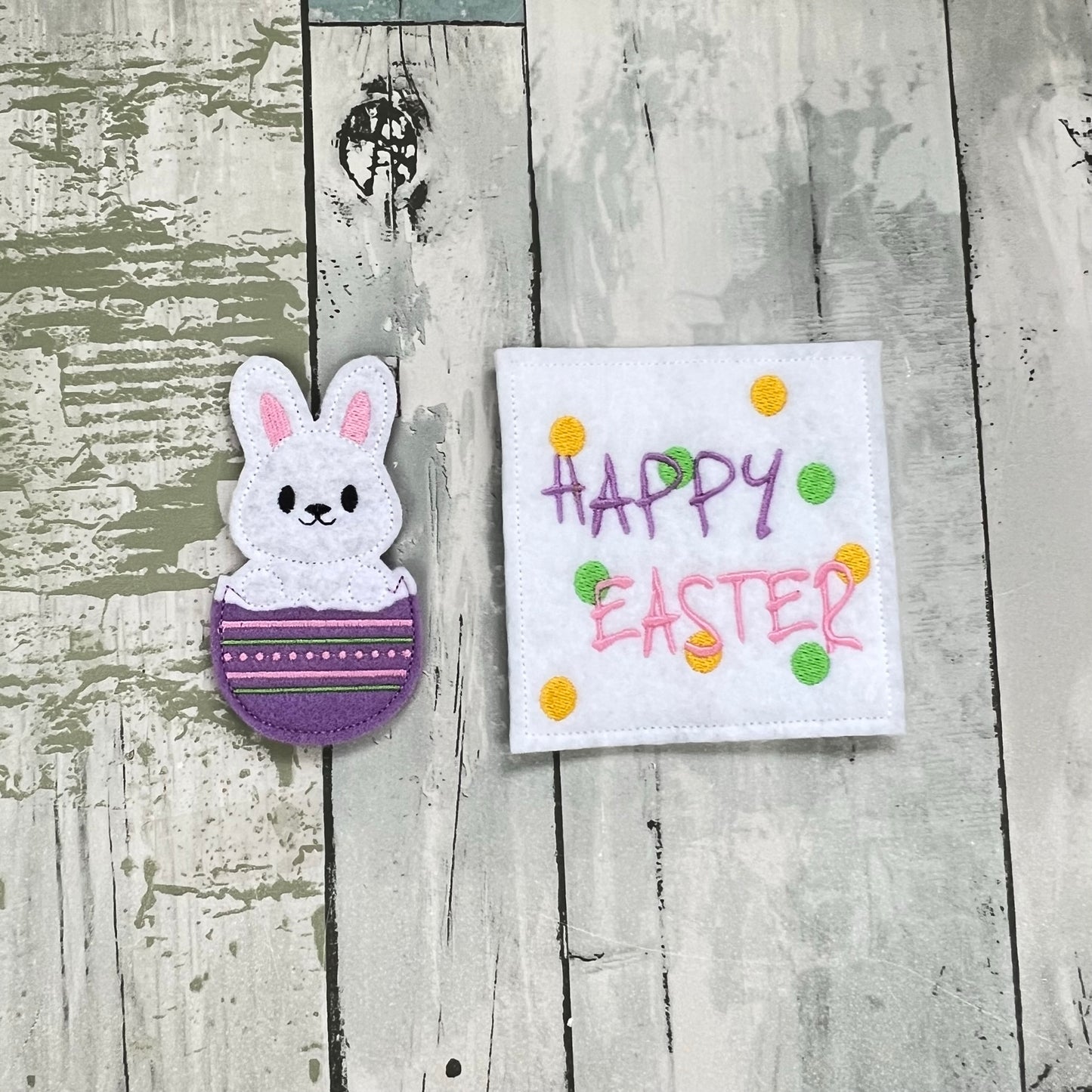 Bunny Felt Finger Puppet with Pouch