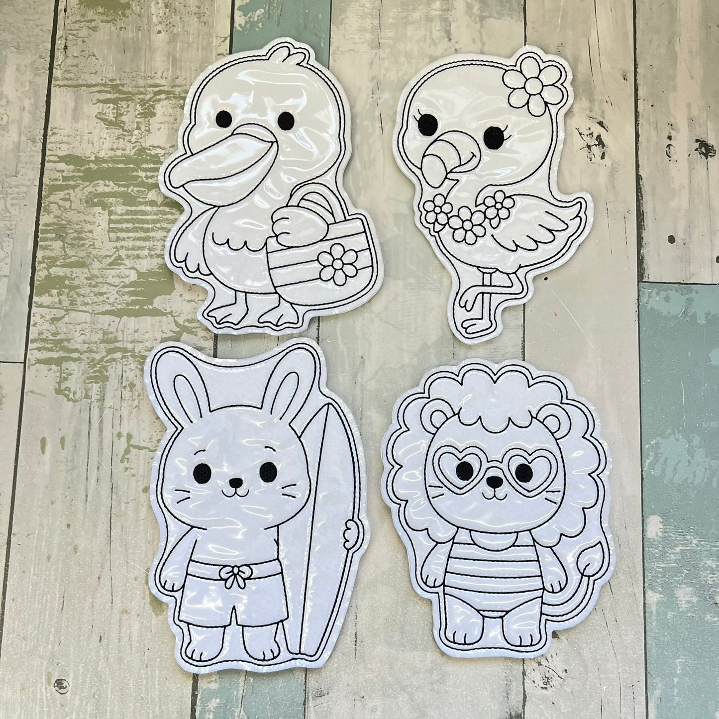 Summertime Animals Colouring Dolls