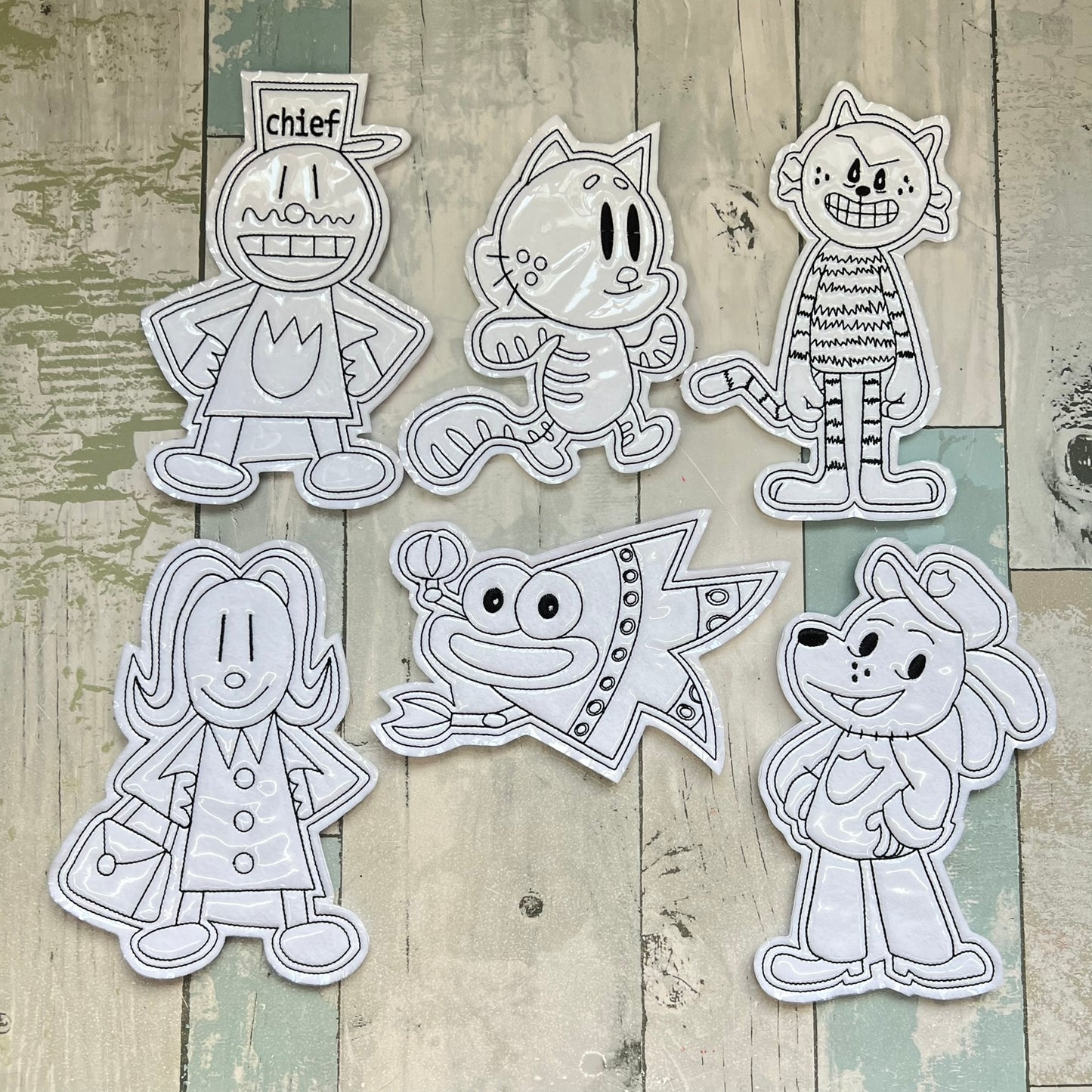 Captain Canine & Friends Colouring Dolls