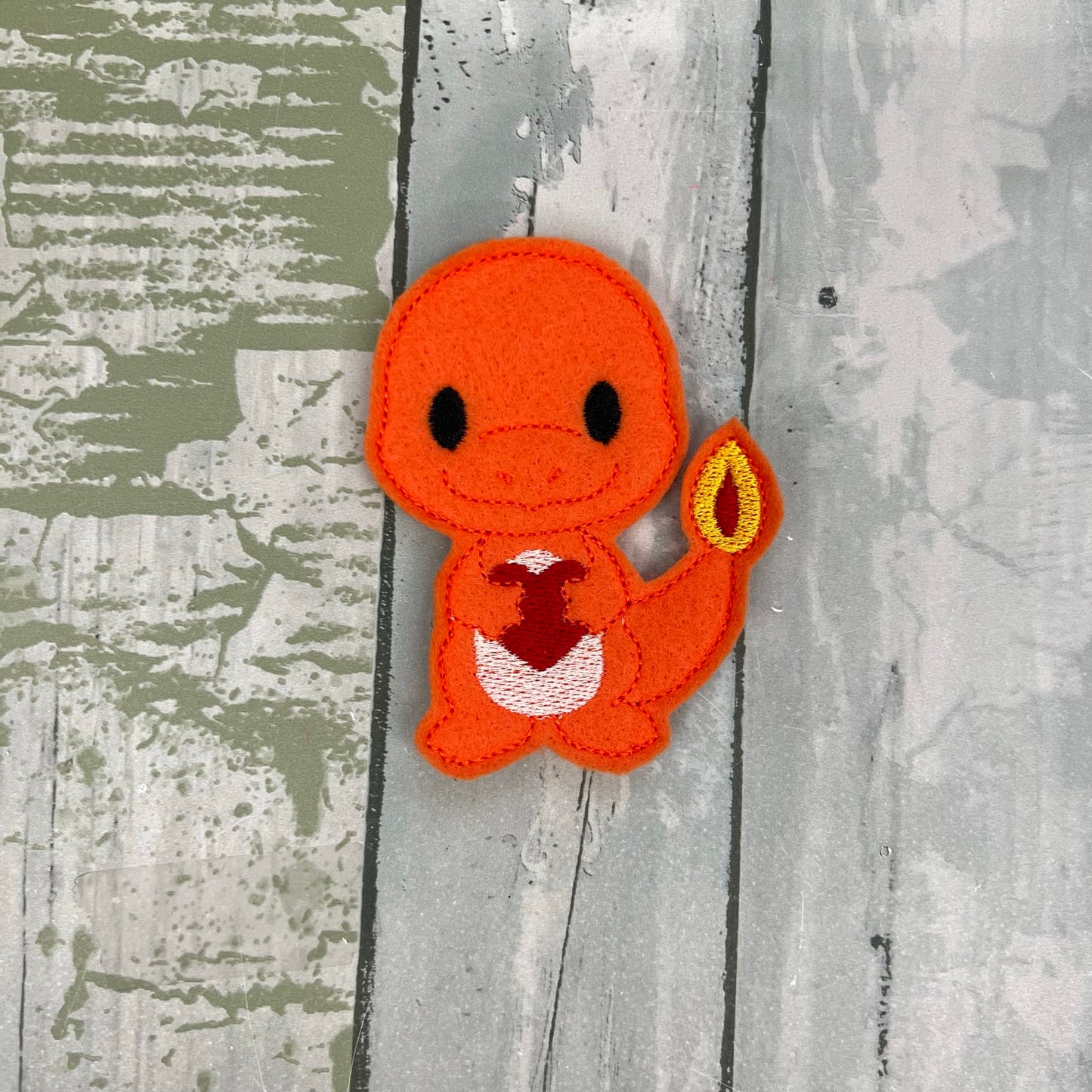 On Fire Felt Finger Puppet with Pouch