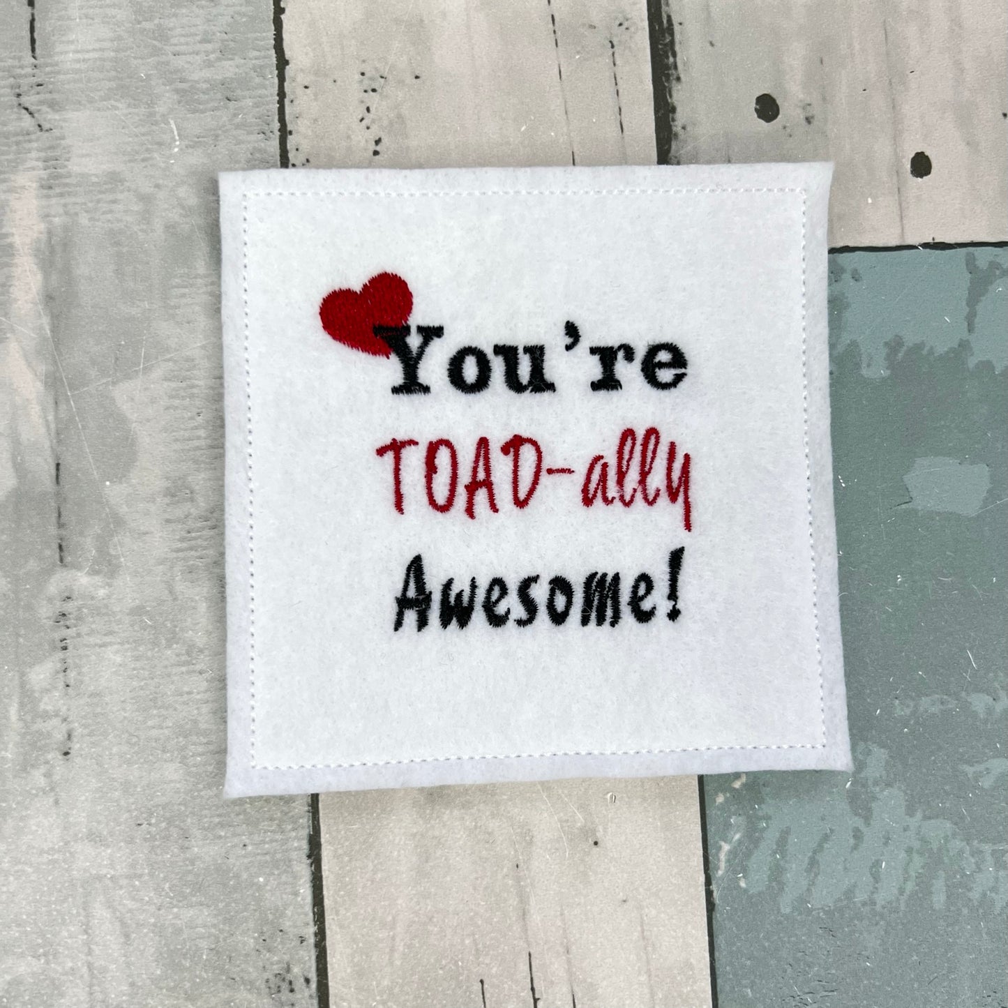 Toad Felt Finger Puppet with Pouch