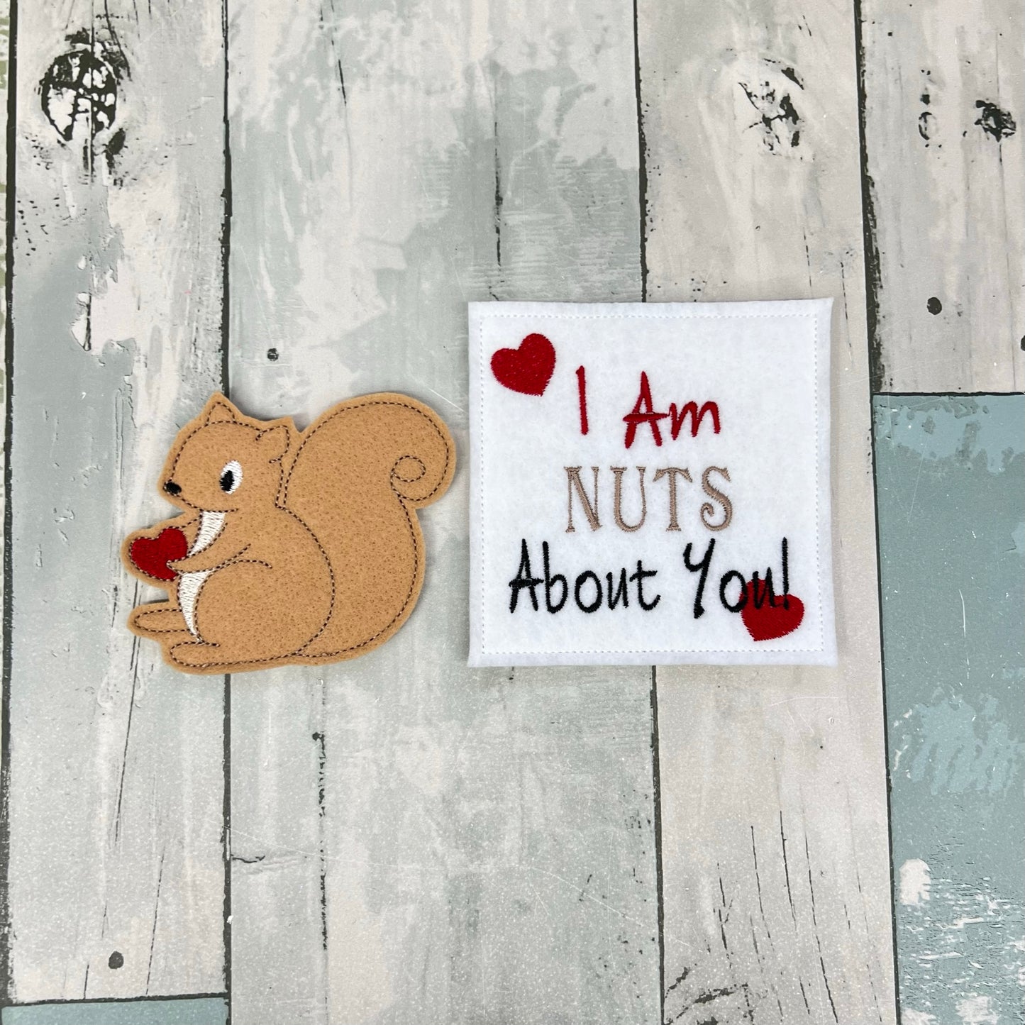 Squirrel Felt Finger Puppet with Pouch