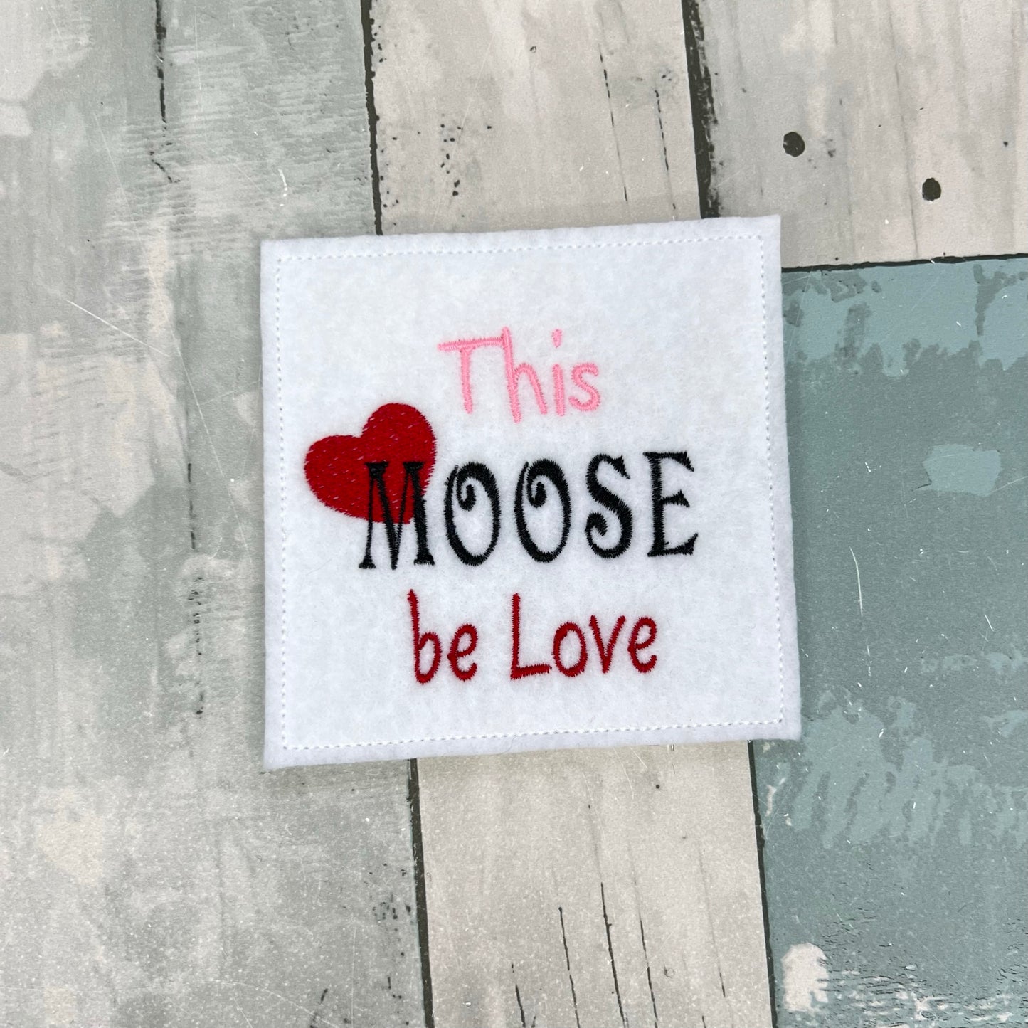 Moose Felt Finger Puppet with Pouch