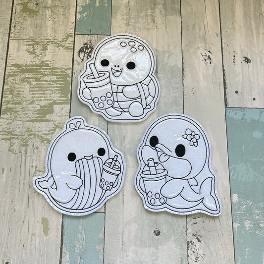 Bubble Tea Animals Colouring Dolls