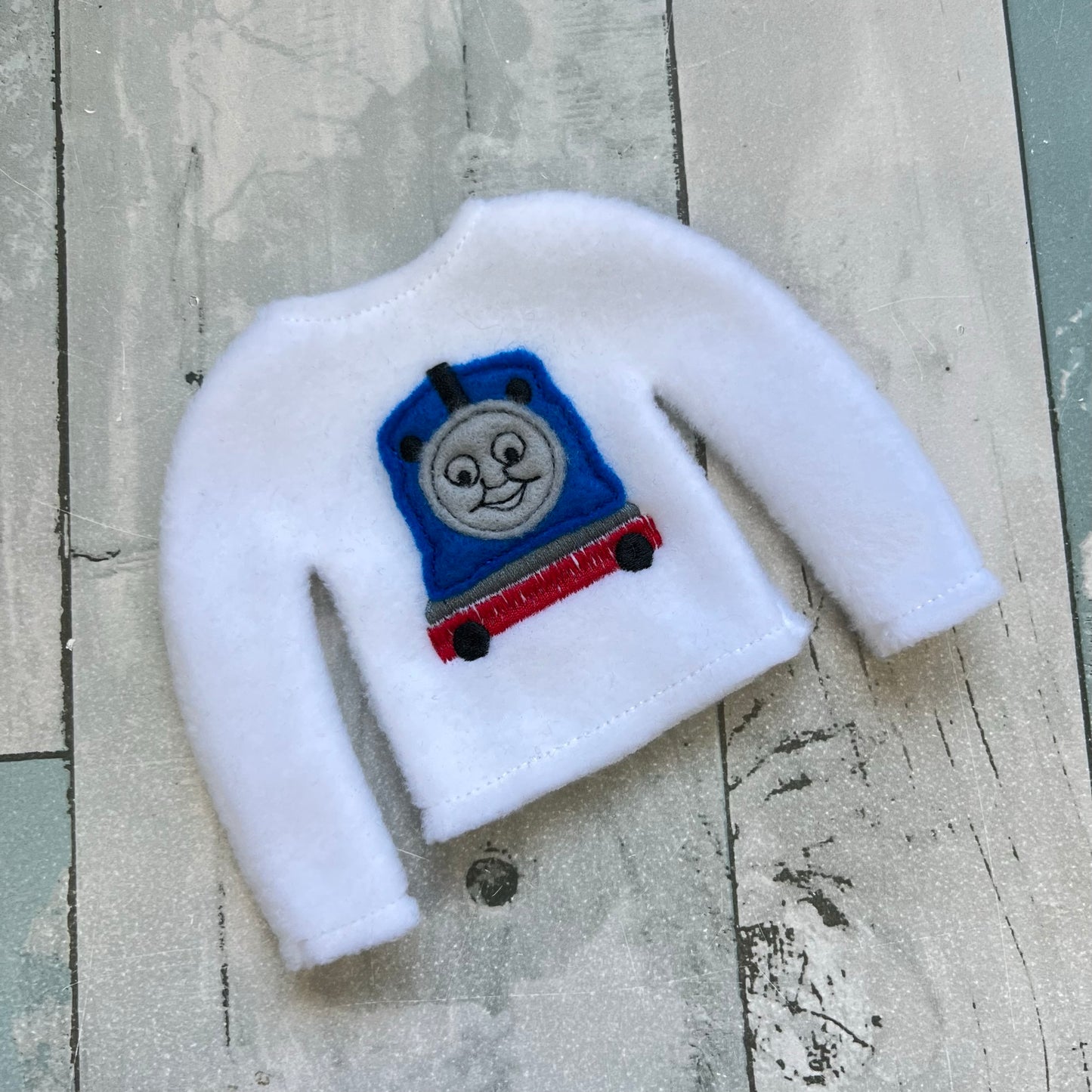Cheerful Storybook Vehicle Elf Sweater