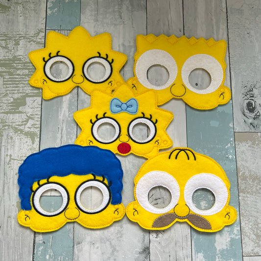 Yellow Family Felt Play Mask