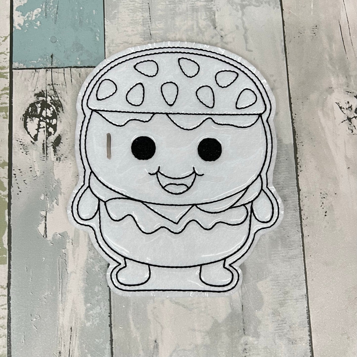 Hamburger Kawaii Colouring Dolls