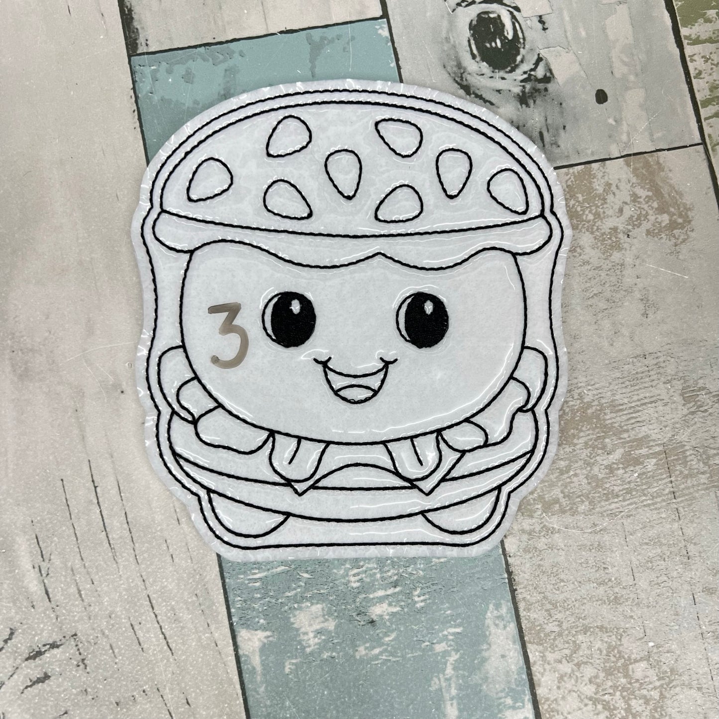 Hamburger Kawaii Colouring Dolls