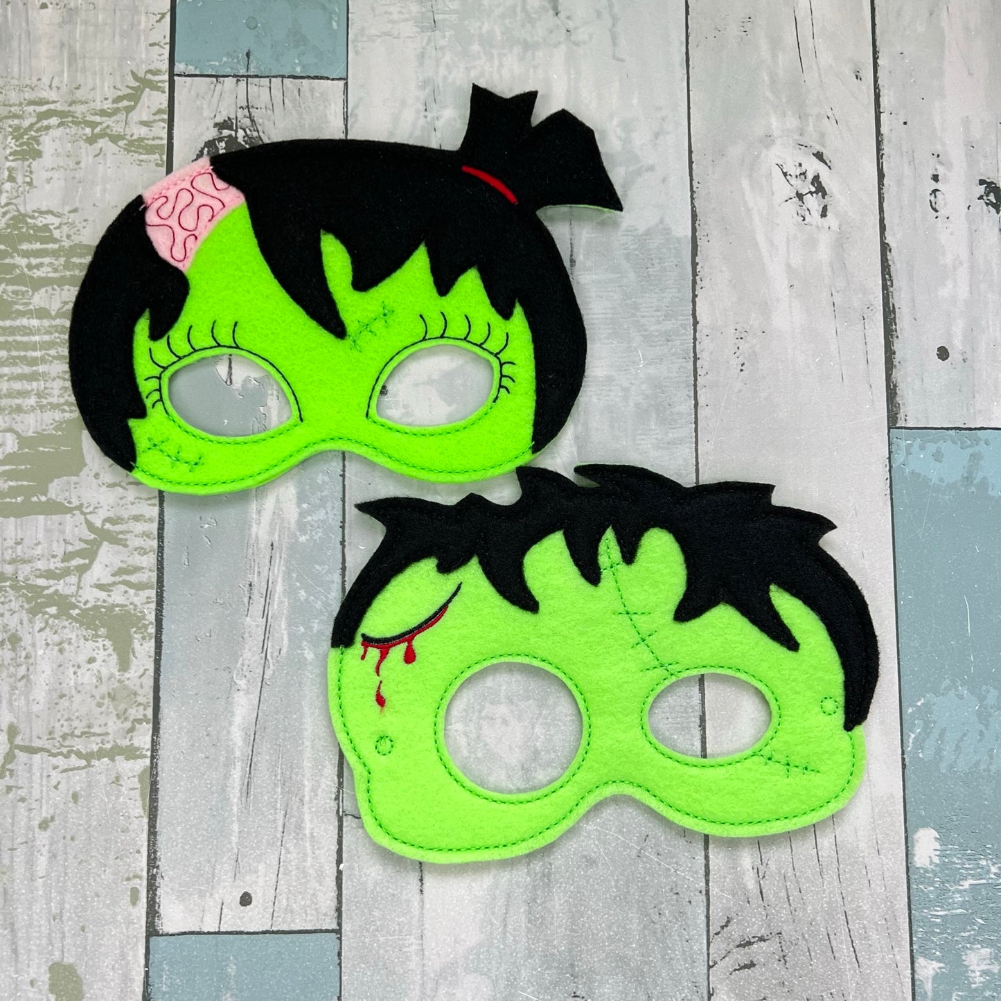 Zombie Felt Play Masks