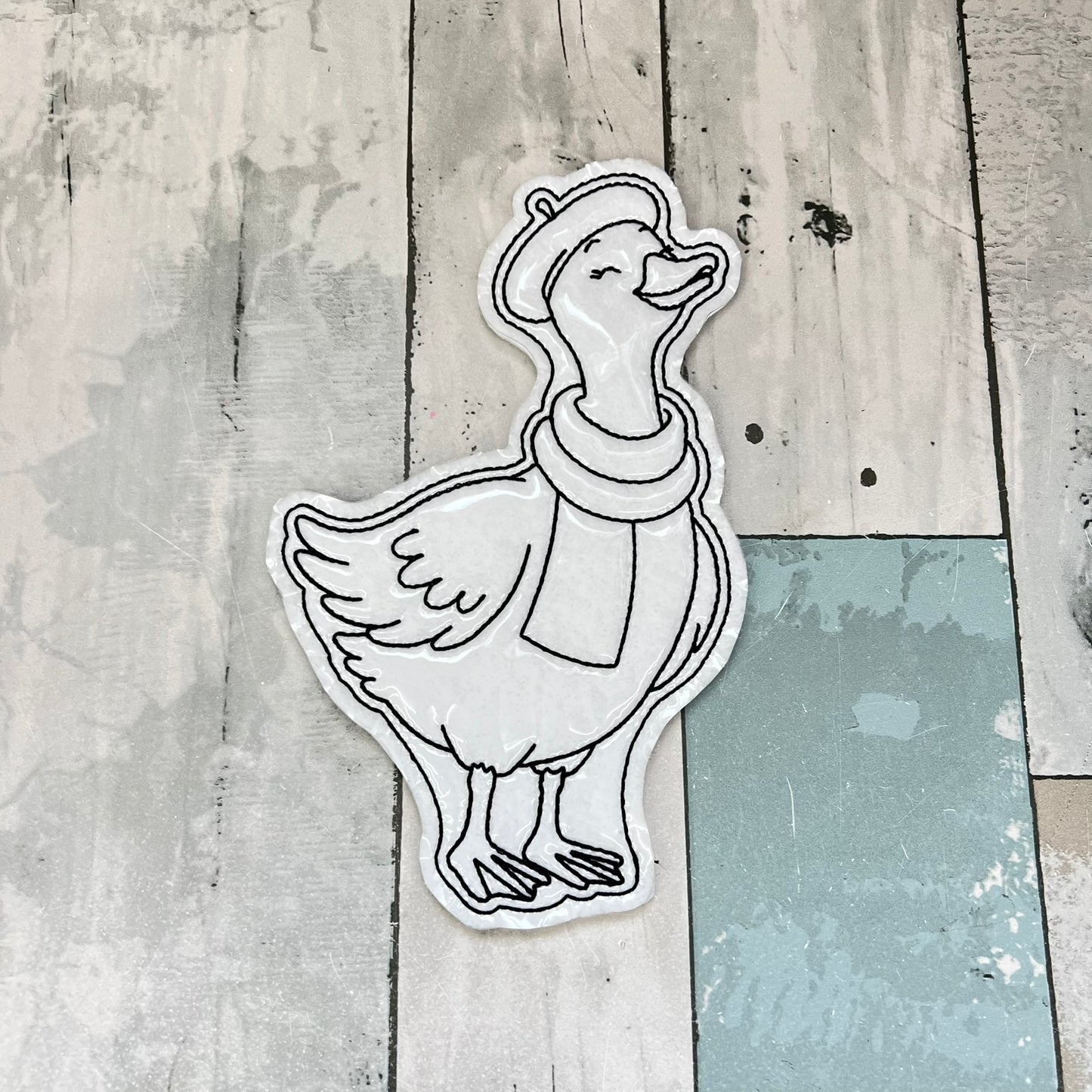 Goose With Scarf Colouring Dolls