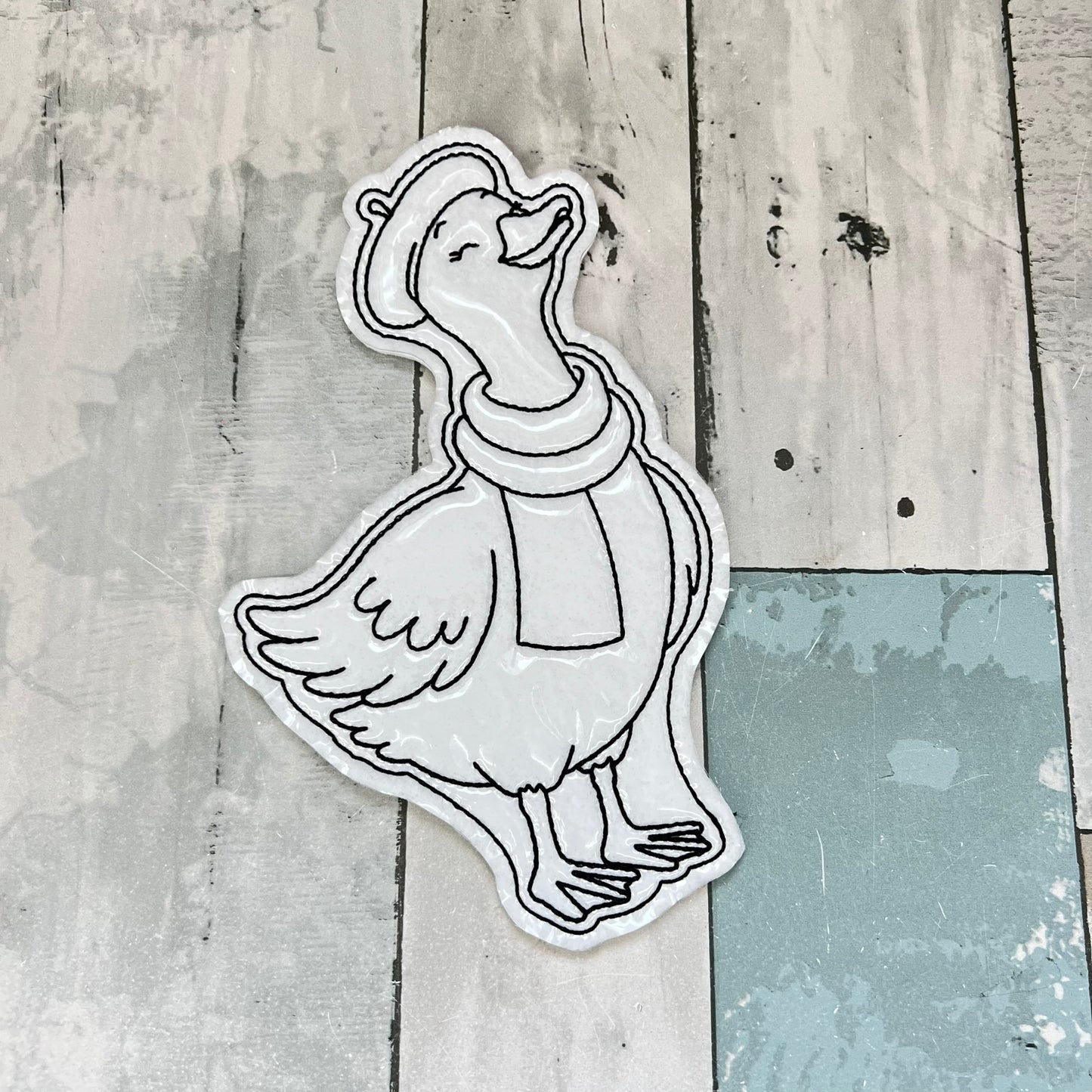 Goose With Scarf Colouring Dolls