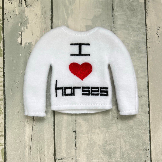 I Heart Horses Elf Sweater
