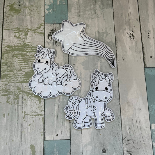 Unicorn Set 1 Colouring Dolls