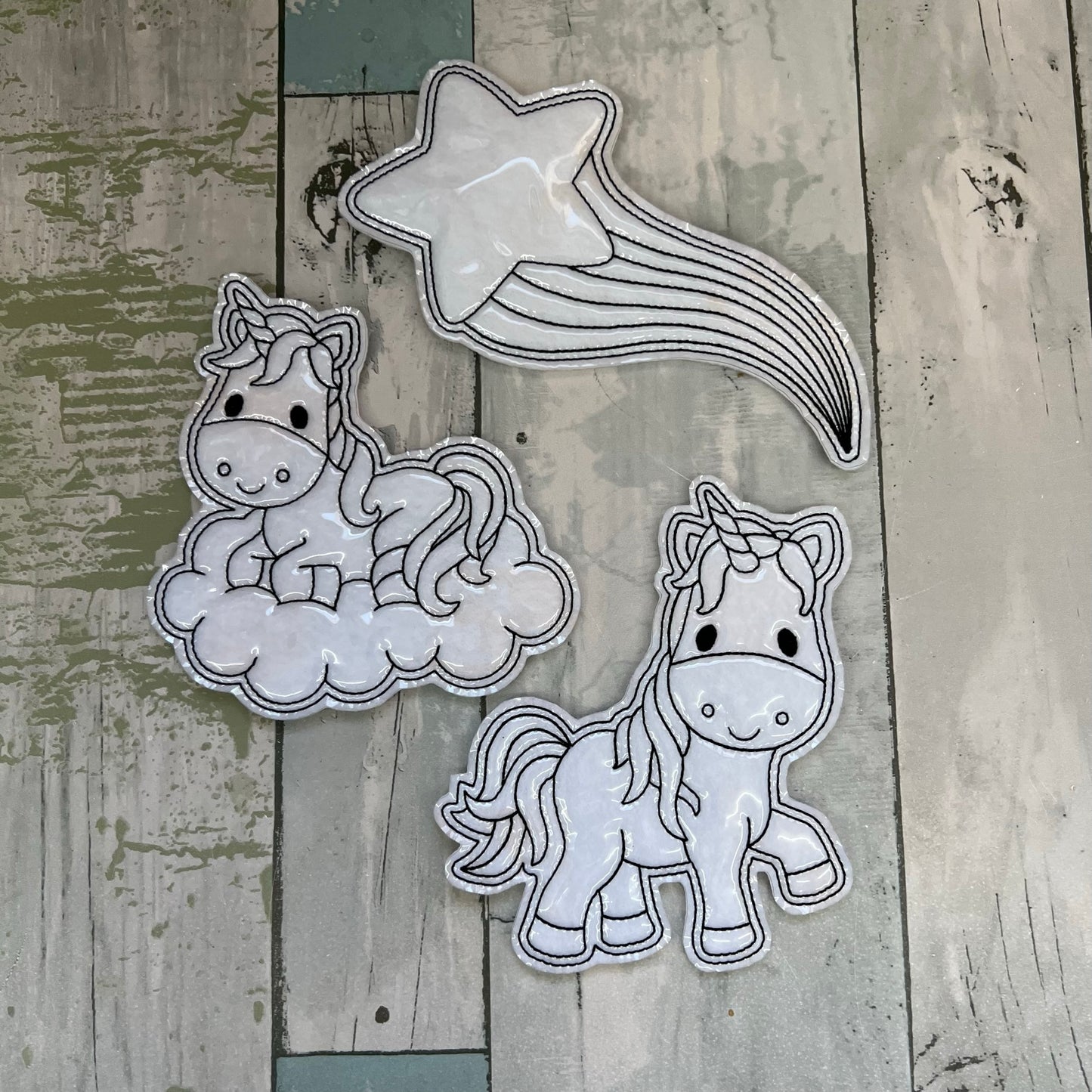 Unicorn Set 1 Colouring Dolls
