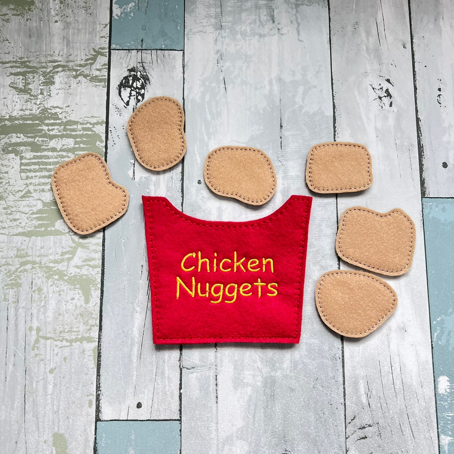 Chicken Nuggets Felt Play Food