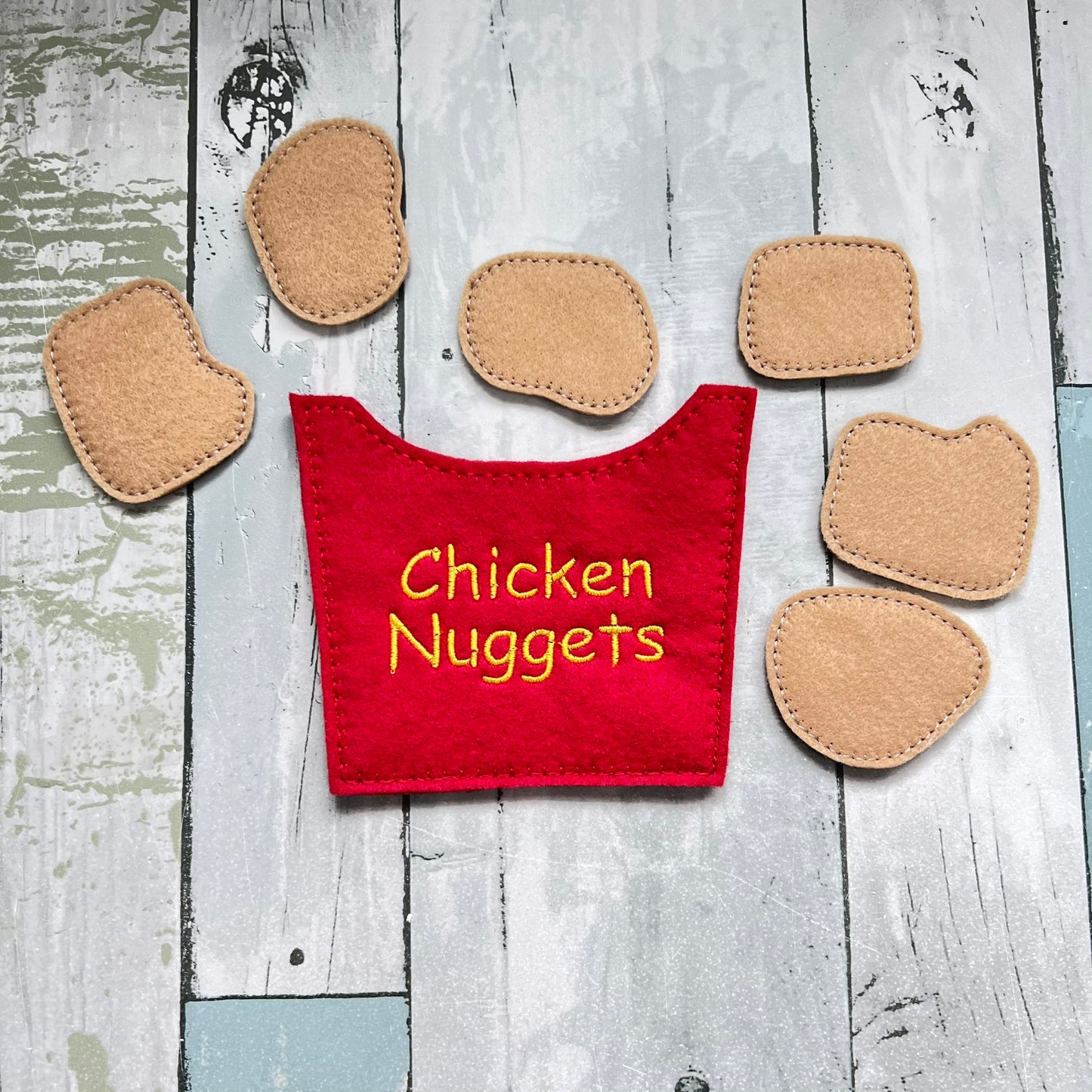 Chicken Nuggets Felt Play Food