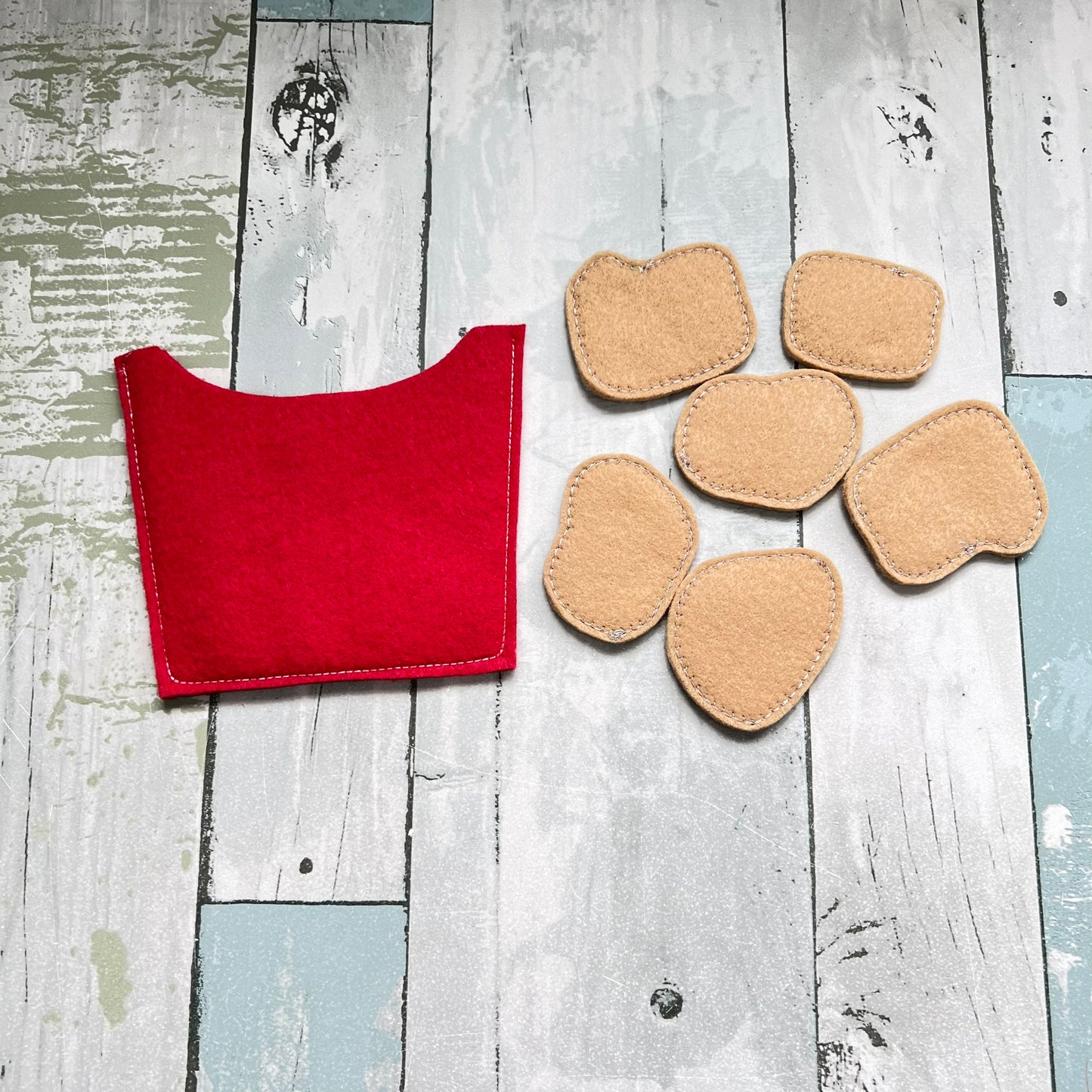 Chicken Nuggets Felt Play Food