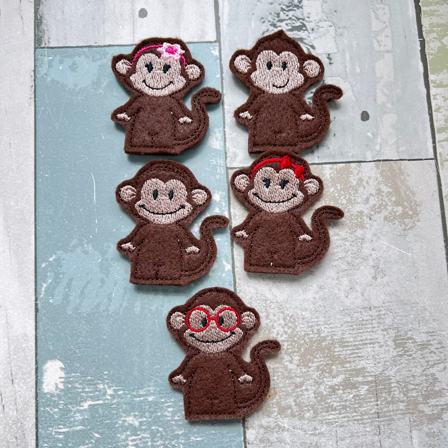 5 Little Monkeys Felt Pocket Play Set With Tin