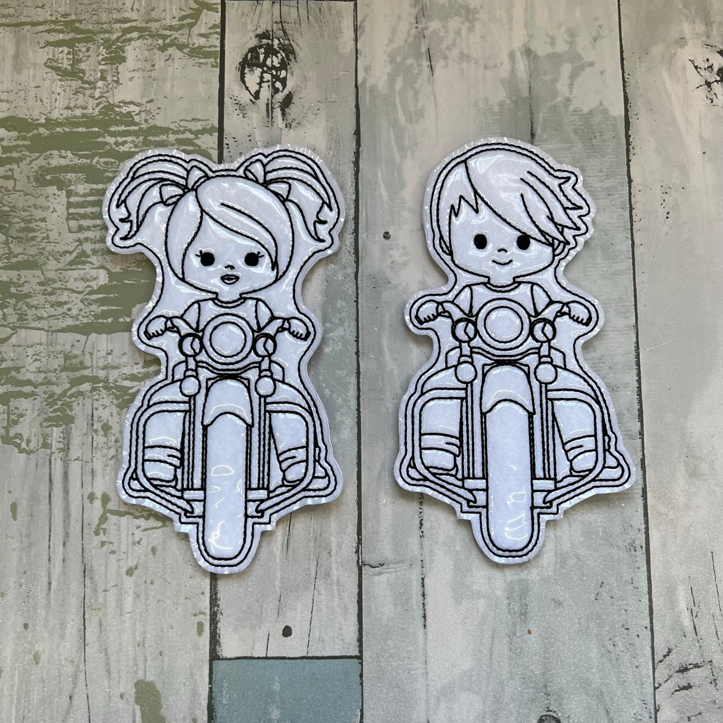 Motorcycle Kids Colouring Dolls