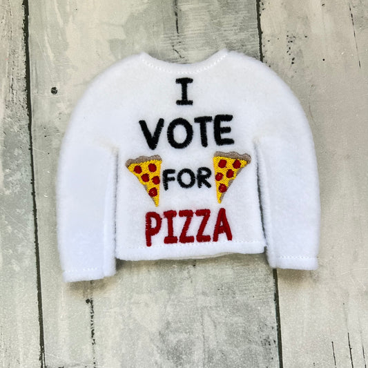 I Vote For Pizza Elf Sweater