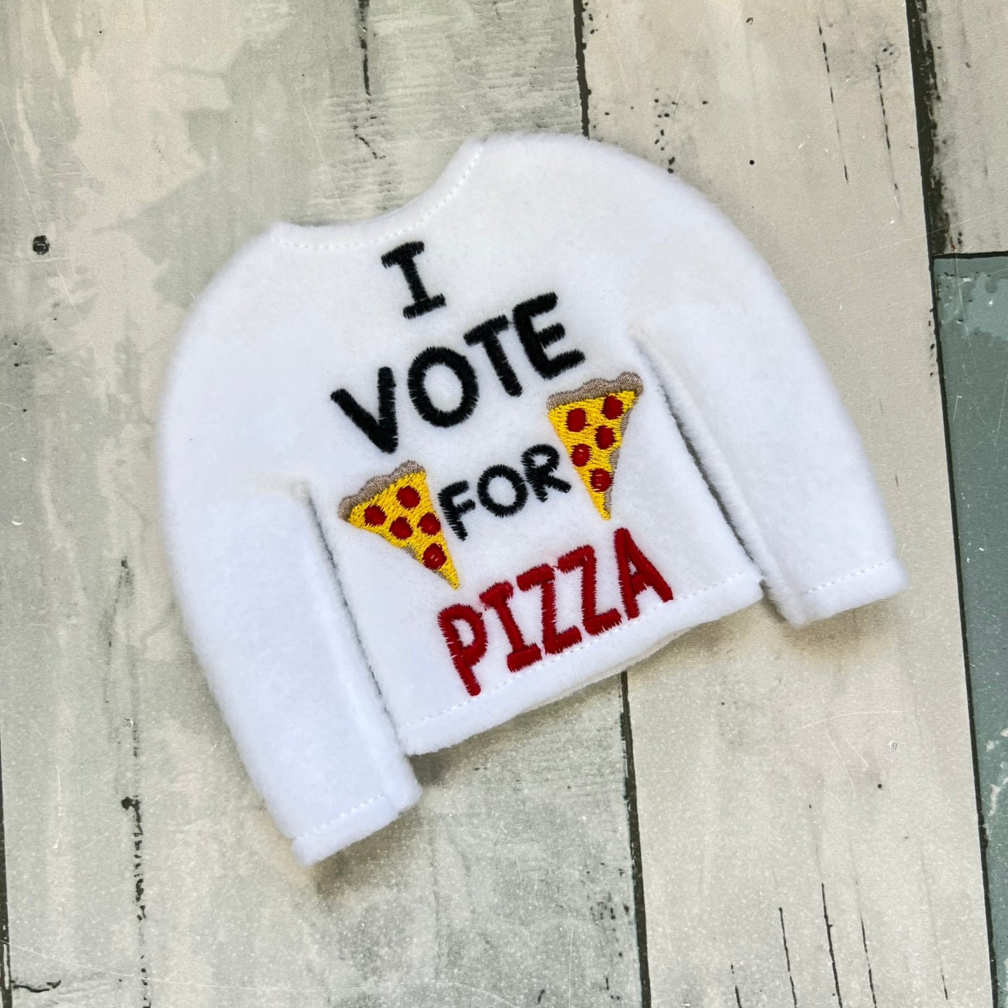 I Vote For Pizza Elf Sweater