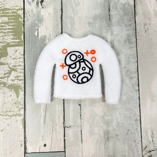 Doodle Robot Elf Sweater