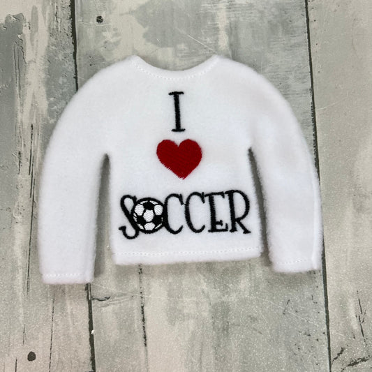I Heart Soccer Elf Sweater