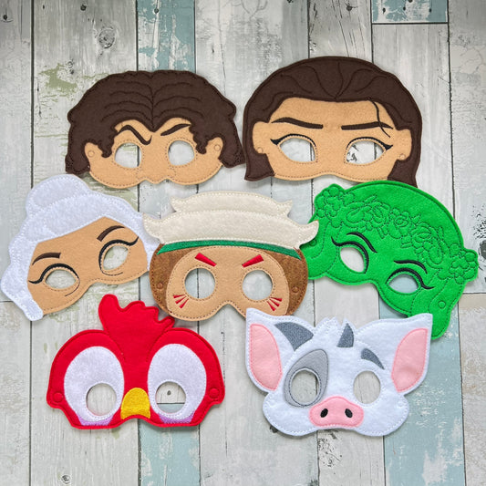 Island Princess Felt Play Masks