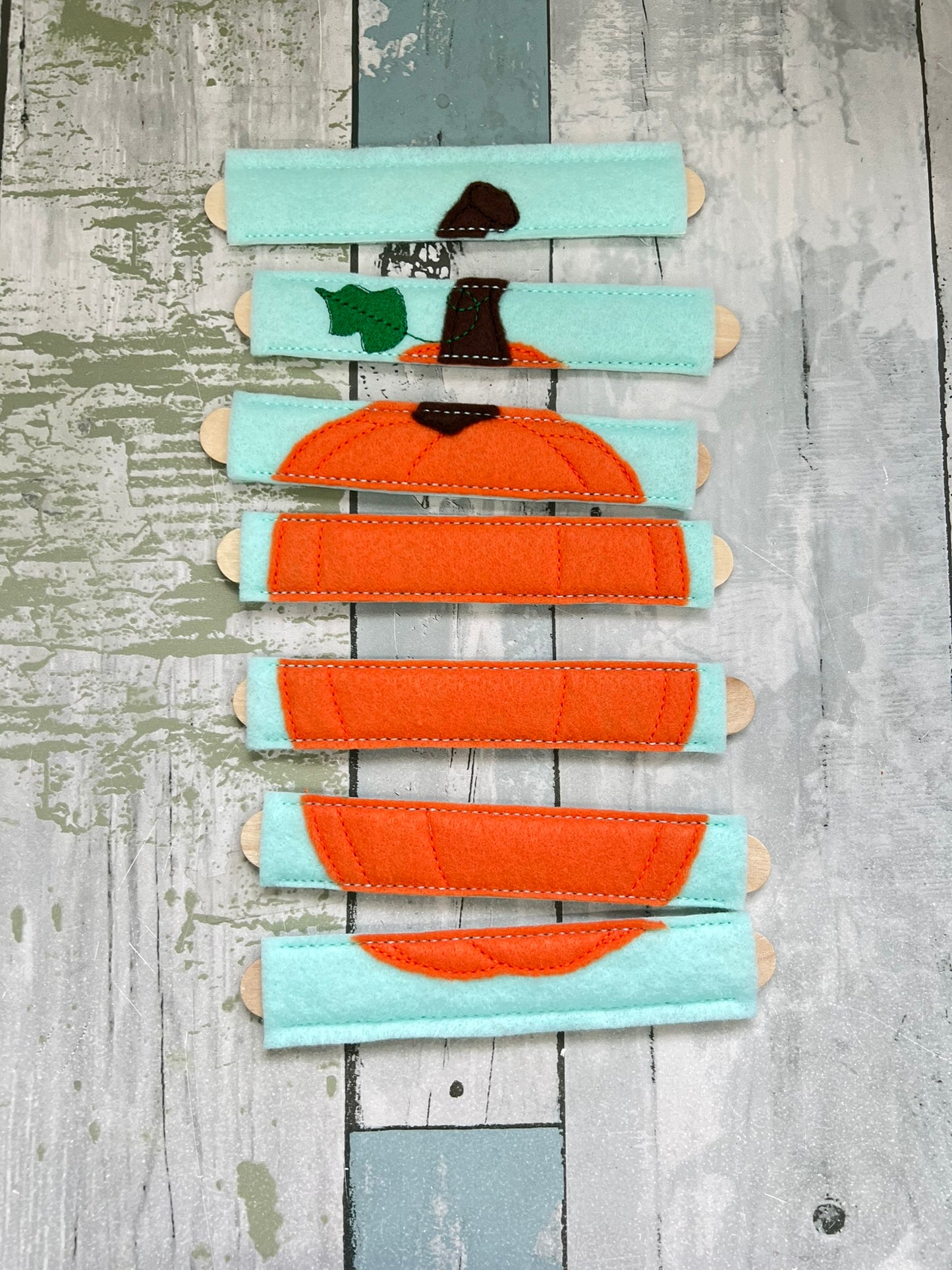 Pumpkin Felt Stick Puzzle