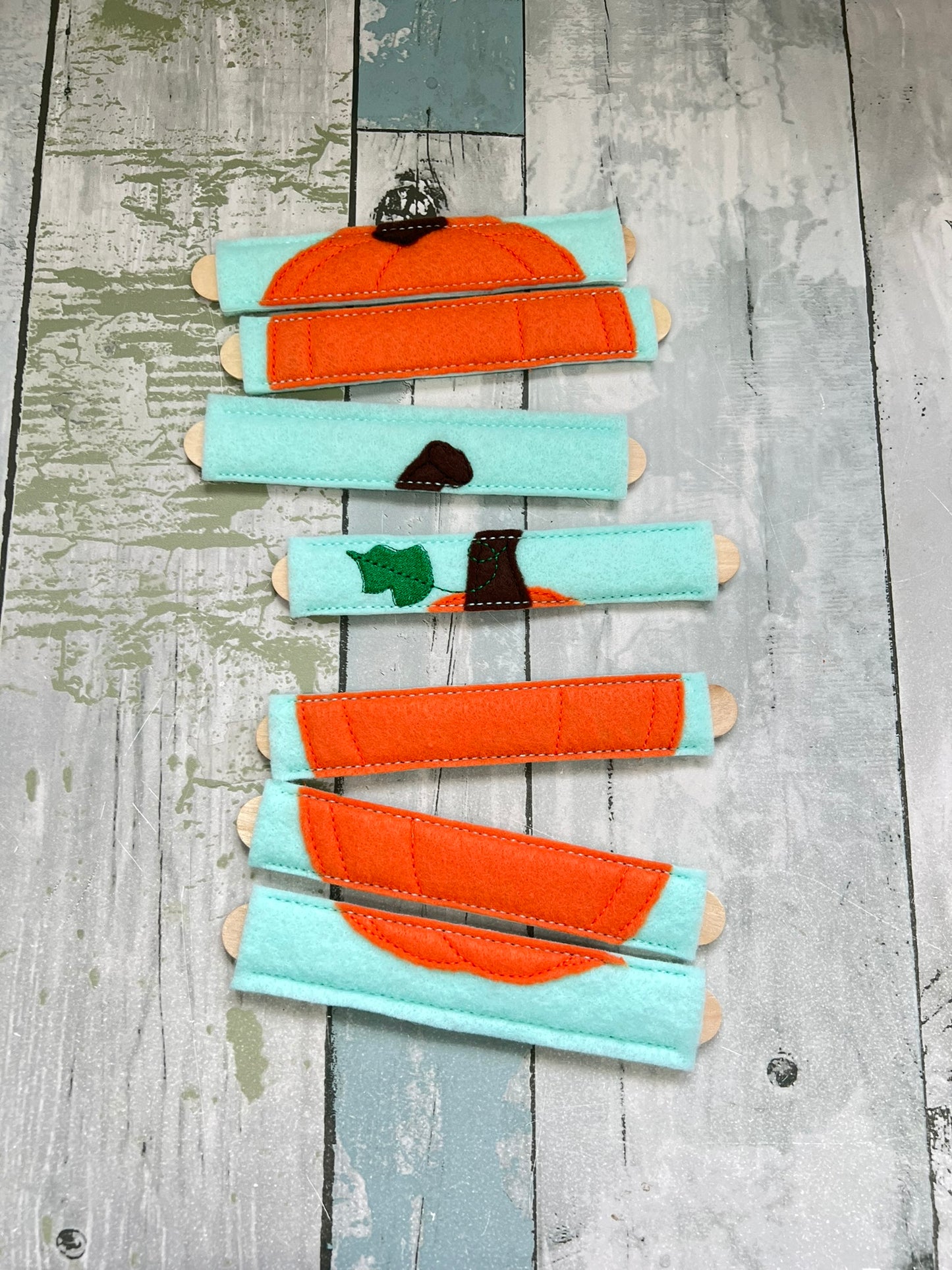 Pumpkin Felt Stick Puzzle